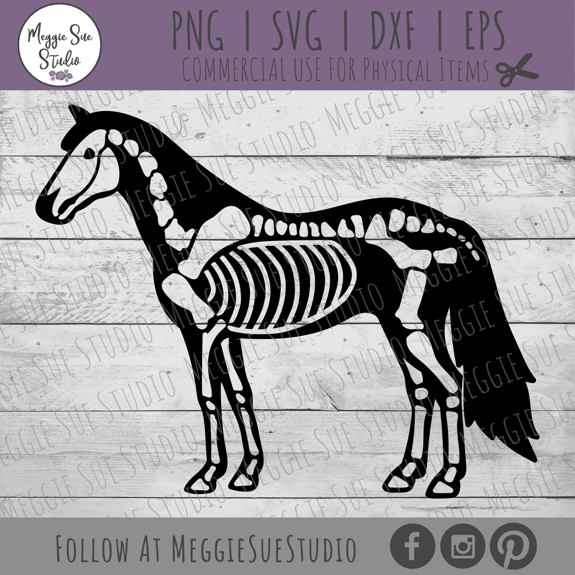 Horse Skeleton SVG Horse Bones SVG Halloween Horse Skeleton Etsy Canada