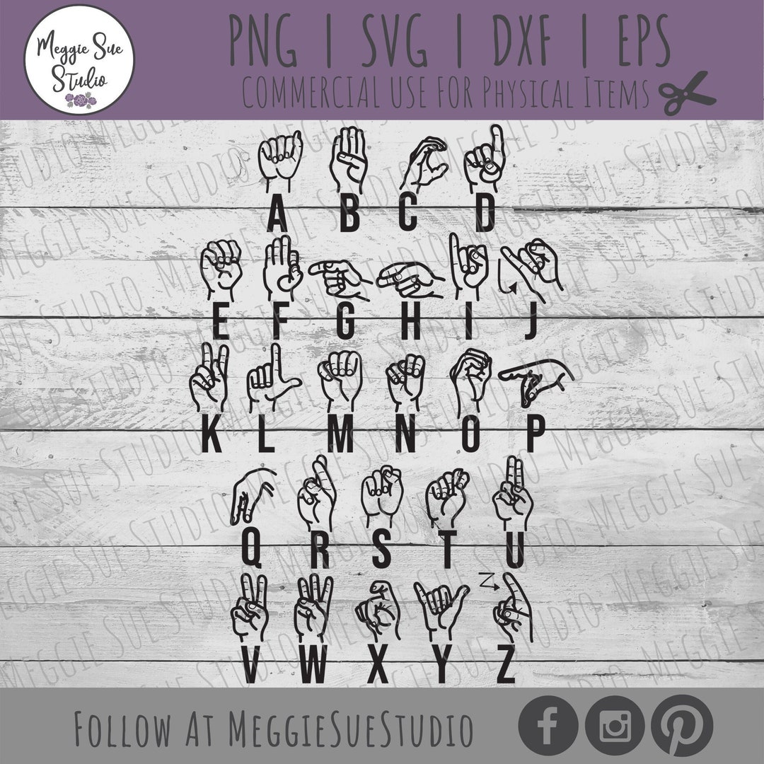 Sign Language Alphabet SVG, American Sign Language Alphabet SVG ...