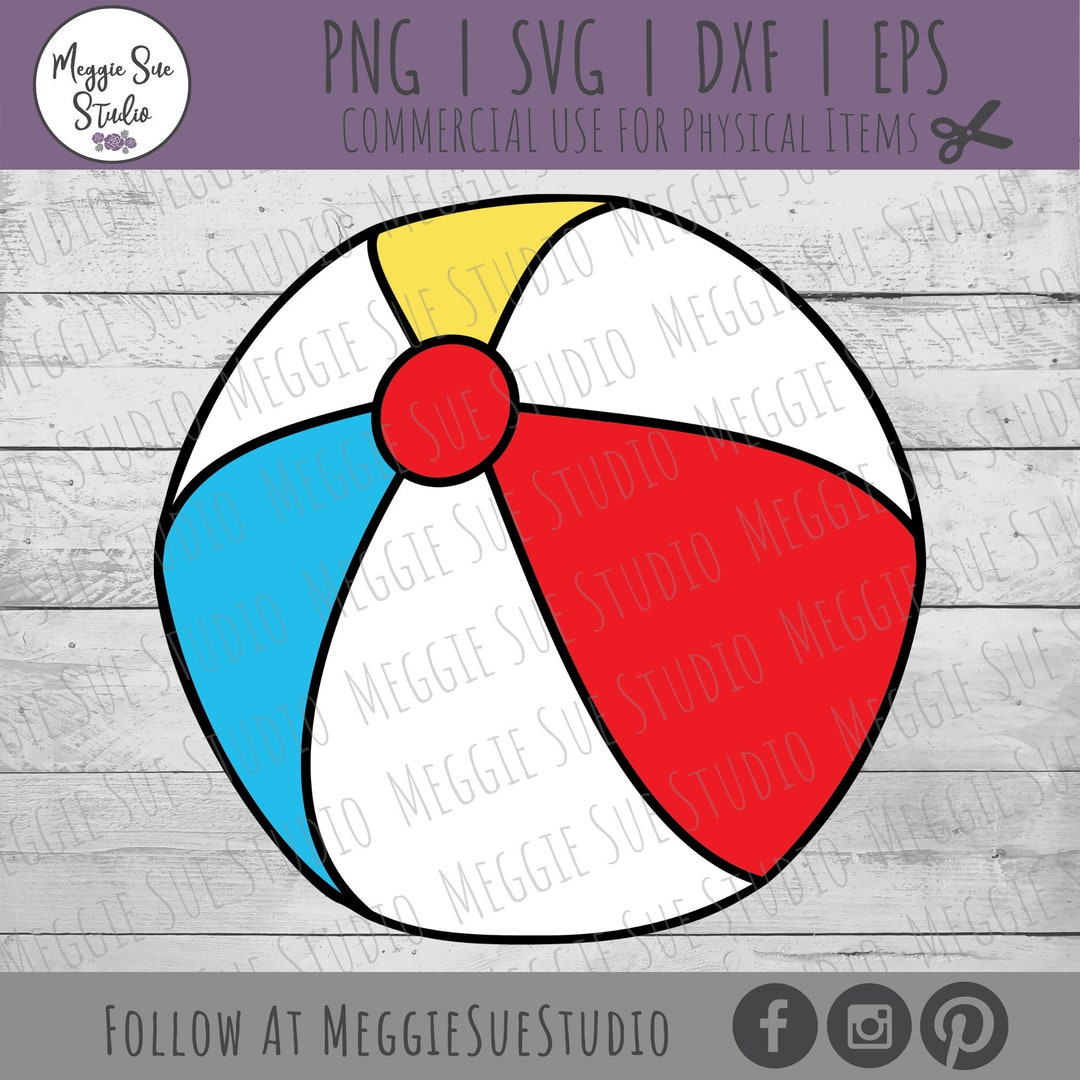 Beach Ball SVG, Classic Beach Ball Clipart SVG, Beach Ball Graphic SVG