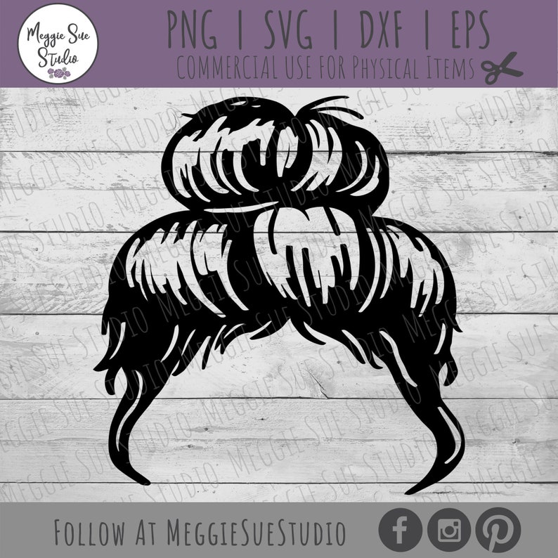 Download Messy Bun SVG Messy Bun Clipart SVG Messy Hair SVG Messy ...