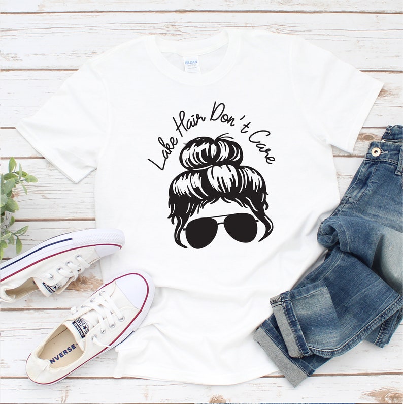 Download Lake Hair Don't Care SVG Messy Bun SVG Lake Hair | Etsy