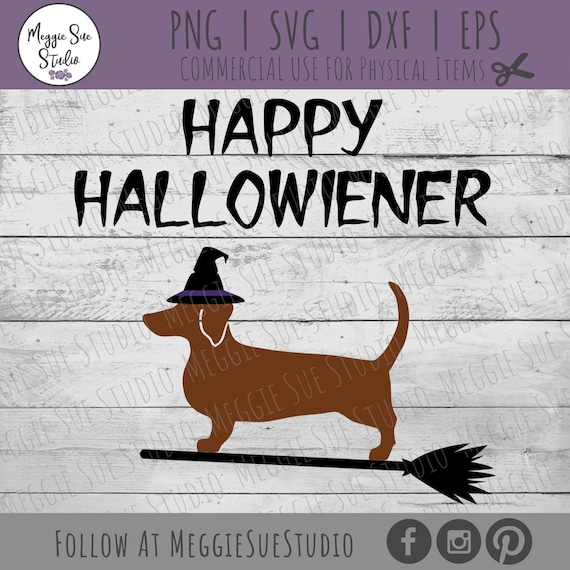 Download Happy Hallowiener Svg Happy Halloween Dachshund Witch Svg Etsy PSD Mockup Templates