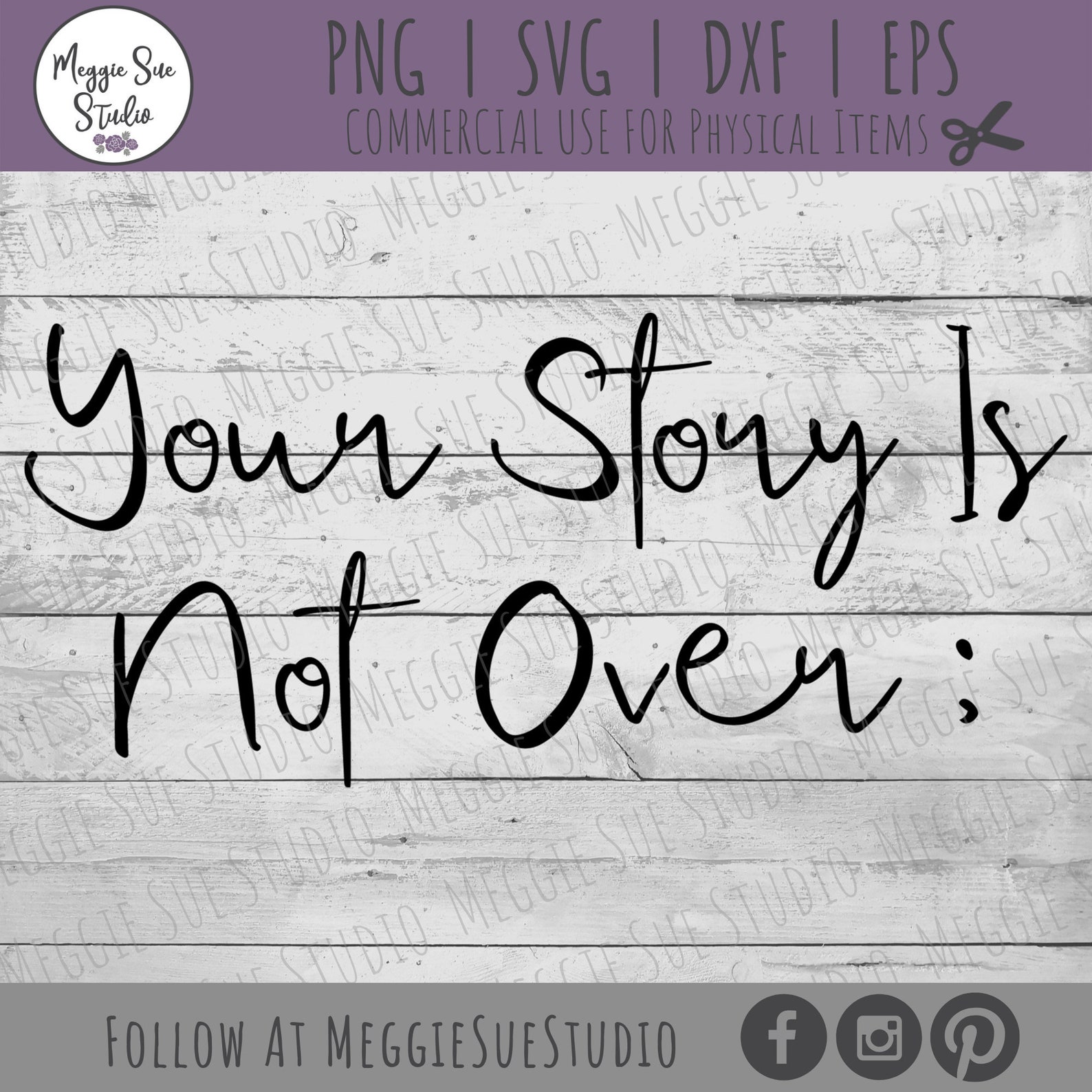 Your Story Is Not Over SVG Semicolon SVG Suicide Awareness  Etsy