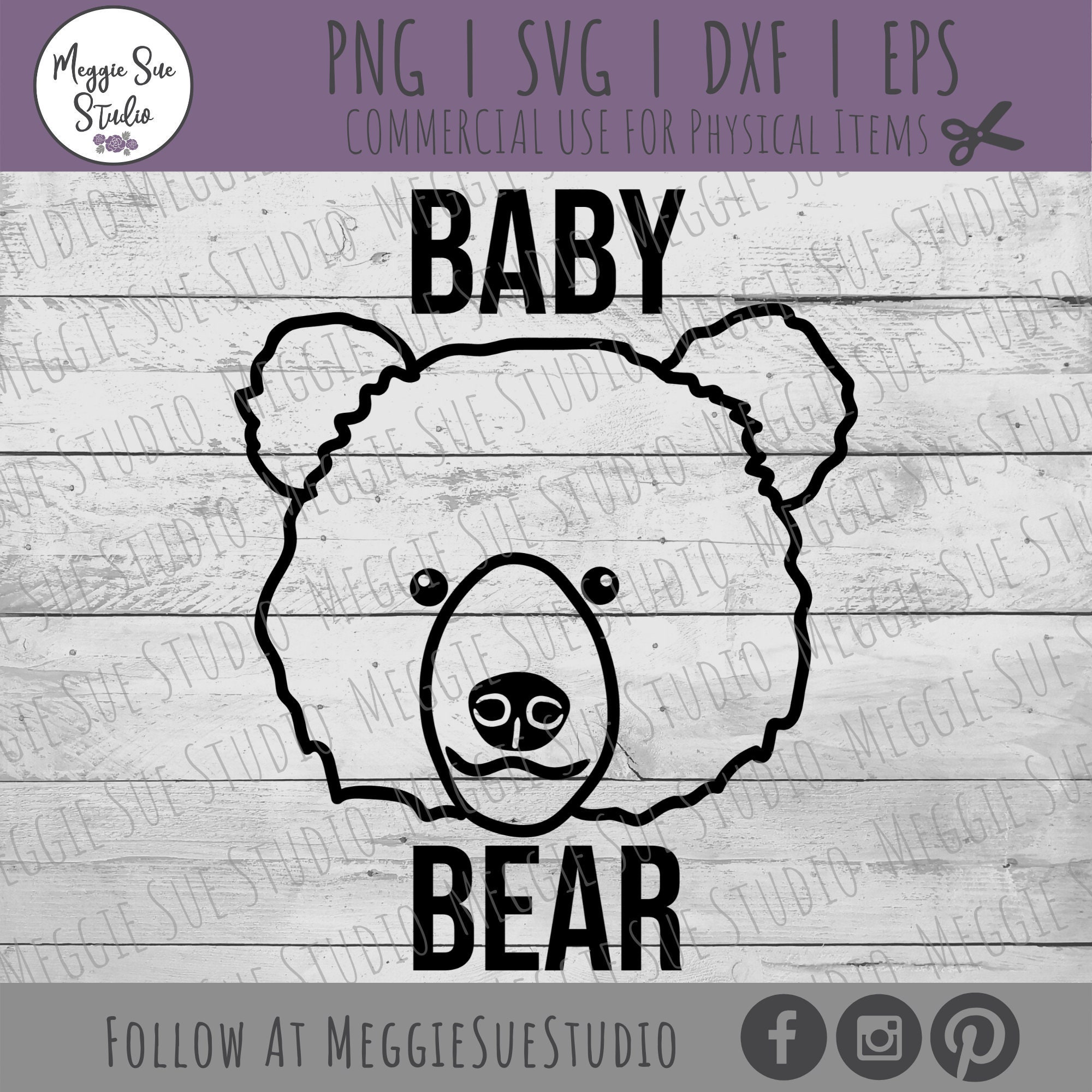 Download Baby Bear SVG Baby Bear Cub SVG Bear Cub SVG Baby Bear | Etsy