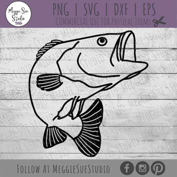 Download Bass Fish Svg Jumping Bass Fish Clipart Svg Bass Fish Graphic Svg Bass Fish Outline Jumping Clipart Svg Fishing Svg