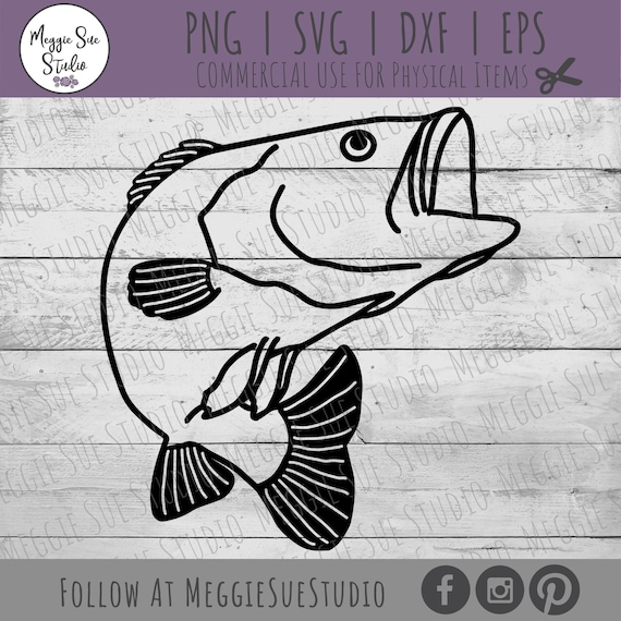 Free Free 108 Outline Bass Fish Svg SVG PNG EPS DXF File