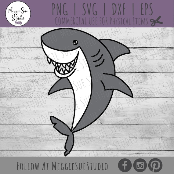 Cartoon Shark SVG Shark Clipart SVG Cute Shark Graphic SVG - Etsy Australia