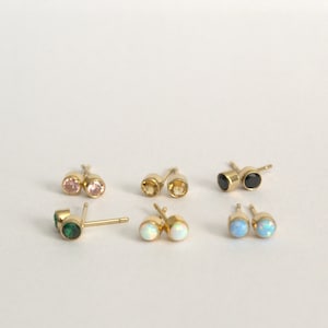 Gemstone Stud Earrings, Opal Stud Earrings, Gold Studs, Opal Earrings, Gold Filled Gemstone Stud Earrings, Gemstone Studs, Stud Earrings