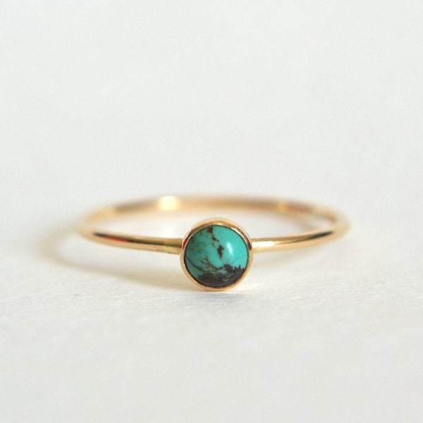 Gold Turquoise Ring, Turquoise Ring Gold,  Turquoise Ring, Turquoise Gold Ring, Gold Filled Turquoise Ring, Turquoise Stacking Ring