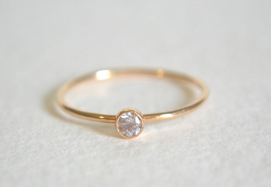 Gold CZ Ring, Cz Ring, Gold Filled Cz Ring, Cz Ring Gold, Cz Gold Rin…