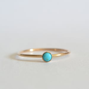 Gold Turquoise Ring, Turquoise Ring, Turquoise Ring Gold, Turquoise Gold Ring, Dainty Turquoise Ring, Gold Stacking Ring, Minimalist Ring image 1