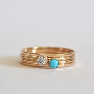 Gold Turquoise Ring, Silver Turquoise Ring, Turquoise Ring, Turquoise Ring Gold, Turquoise Gold Ring, Dainty Ring, Turquoise and Cz Ring