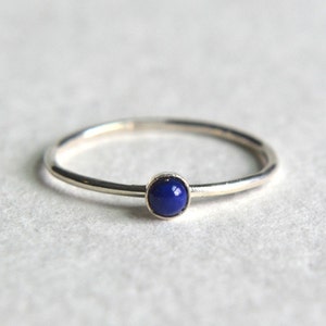 Lapis Lazuli Ring, Lapis Lazuli Ring, Lapis Lazuli Ring Silber, Silber Stapelring, zierlicher Ring, Brautjungfer Ring, minimalistischer Ring