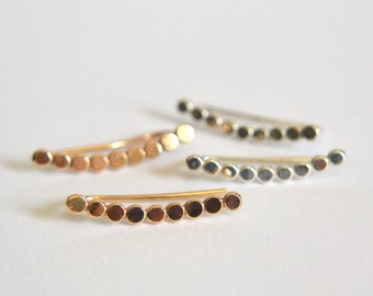 Ear Climber, Ear Jacket, Climber Oorbellen, Beaded Ear Climber, Gouden Ear Climbers, Beaded Climber Oorbellen, Sterlingzilveren Ear Climber