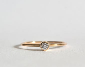 14k Gold Verlobungsring, 14k Gold Diamantring, 14k Rosegold Diamantring, 14k Weißgold Diamantring, Verlobungsring, Gold CZ Ring