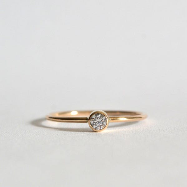 14k Gold Engagement Ring, 14k Gold Diamond Ring, 14k Rose Gold Diamond Ring, 14k White Gold Diamond Ring, Engagement Ring, Gold CZ Ring