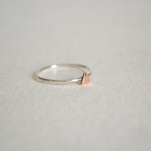 Triangle Ring, Silver Triangle Ring, Silver Stacking Ring, Minimalist ...