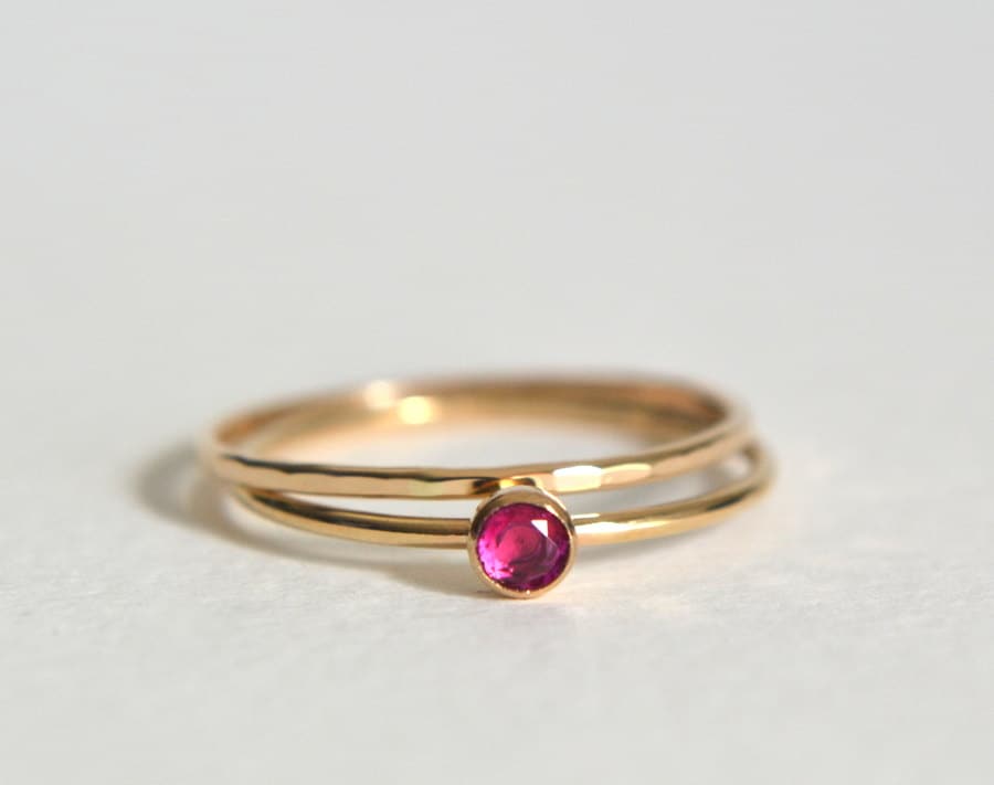 Gold Ruby Ring, Ruby Ring Gold, Ruby Gold Ring, Ruby Ring, Dainty Rin…