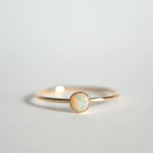 Opal Ring, Natural Opal Ring, Engagement and Wedding Ring, Sterling Silver, 14k Gold Filled Or 14k Solid Gold Options, Anniversary Gift Ring