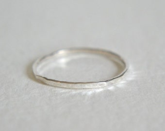 Sterling Silver Stacking Ring, Silver Stacking Ring, Silver Stackable Ring, Stacking Ring, Stackable Ring Silver, Hammered Stacking Ring