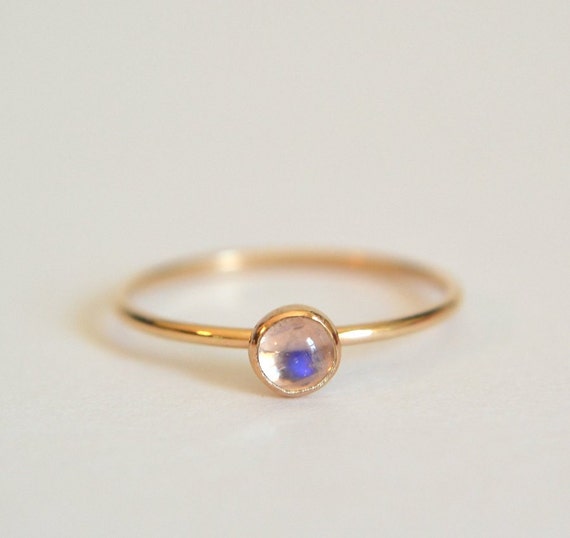 Details about / Womens Moonstone Signet Ring Gold Rings For Woman Moonstone Gold Fashion Ring