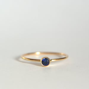 14k Solid Gold Sapphire Ring, 14k Gold Sapphire Ring, Natural Sapphire Ring Gold, Rose Gold Sapphire Ring, Dainty Ring, Stackable Ring