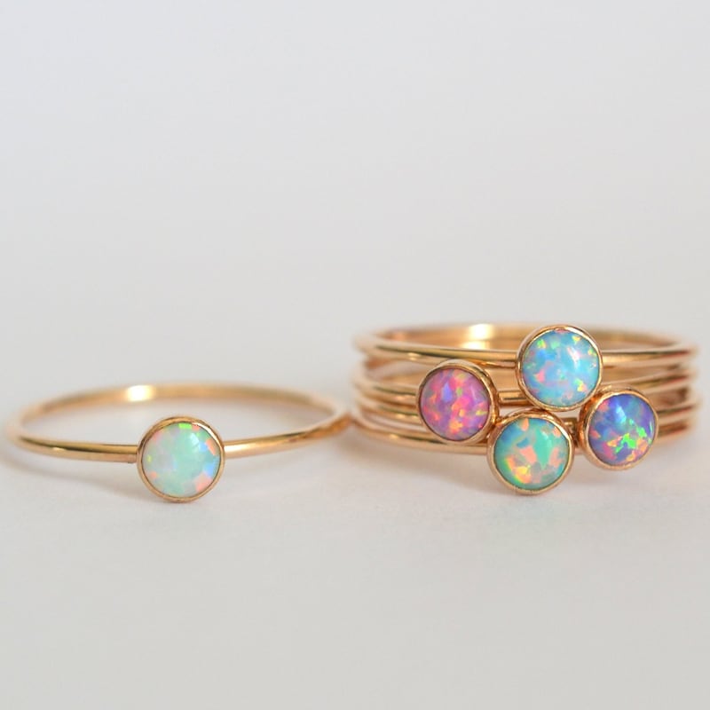 Opal Stacking Ring - Etsy