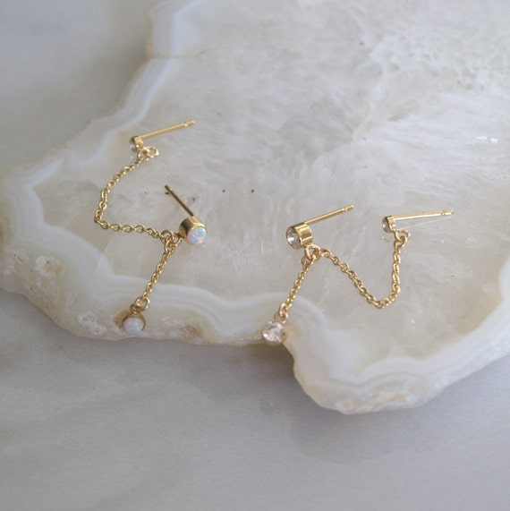 ピアス [wingbling] Nuno Double Chain Basic OneTouch Ring Earring Amazon.com: unique corn Chain Hoop Earrings, 14K Gold Plated