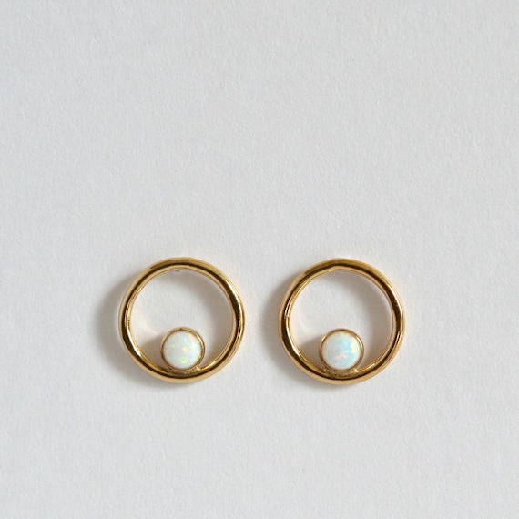 Opal shop earrings etsy
