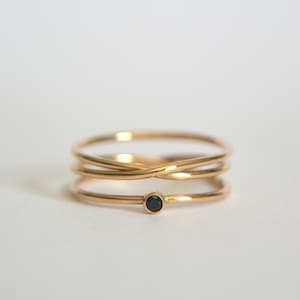 Gold-Wickelring, X-Ring, Criss-Cross-Ring für Sie, minimalistischer Edelstein-Wickelring aus 14-karätigem Massivgold, 14-karätigem Gold gefüllt oder Sterlingsilber