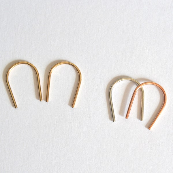 Arc Earrings, Gold Arc Earrings, Hoop Earrings, Silver Arc Earrings, Arc Earrings Gold, Minimalist Earrings, Dainty Earrings, Huggie Hoops