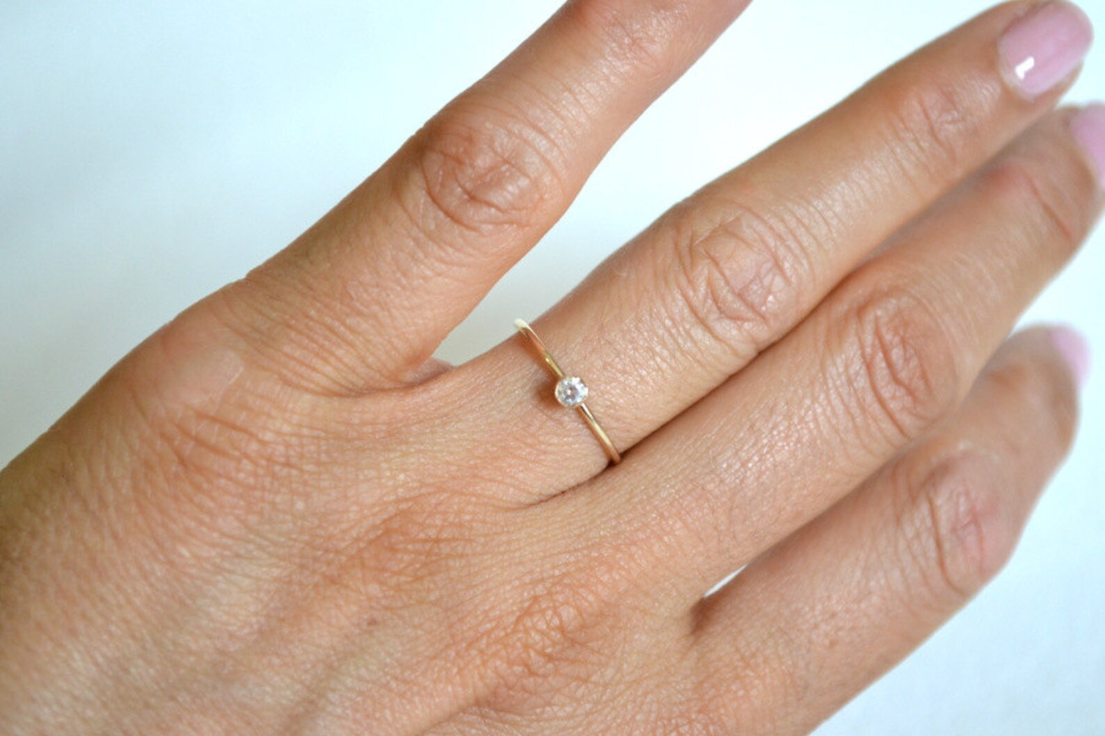 Gold CZ Ring Cz Ring Gold Filled Cz Ring Cz Ring Gold Cz Etsy