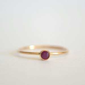14k Gold Ruby Ring, Ruby Ring, Ruby Ring Gold, Dainty Ring, Ruby Gold Ring, Gold Stacking Ring, Dainty Ruby Ring, Engagement Ring