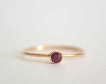 14k Gold Ruby Ring, Ruby Ring, Ruby Ring Gold, Dainty Ring, Ruby Gold Ring, Gold Stacking Ring, Dainty Ruby Ring, Engagement Ring