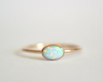 Oval Opal Ring, Opal Ring, Gold Opal Ring, Opal Ring Gold, Opal Gold Ring, Dainty Ring, Gold Oval Opal Ring, Gold Filled Opal Ring