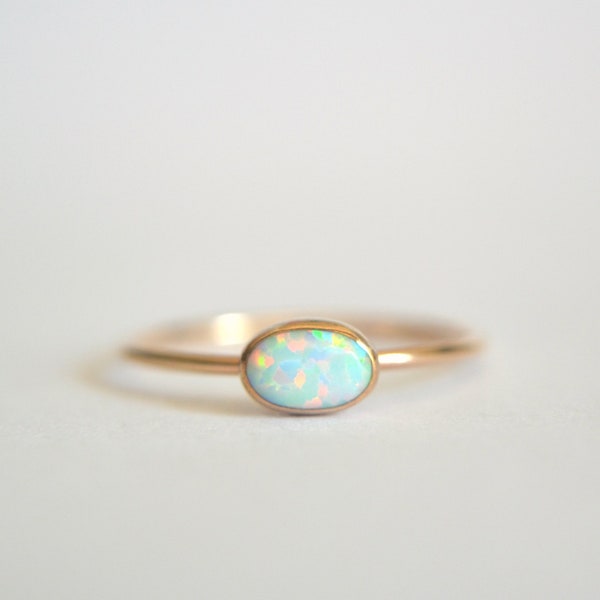 Oval Opal Ring, Opal Ring, Gold Opal Ring, Opal Ring Gold, Opal Gold Ring, Dainty Ring, Gold Oval Opal Ring, Gold Filled Opal Ring