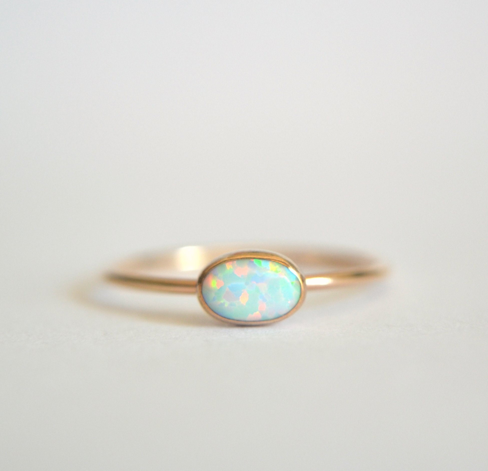 Genveje Mandag appel Oval Opal Ring Opal Ring Gold Opal Ring Opal Ring Gold - Etsy