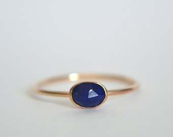 Gold Oval Lapis Lazuli Ring, 14k Gold Lapis Lazuli Oval Ring, Gold Lapis Lazuli Ring, Lapis Lazuli Ring Gold, Dainty Lapis Ring, Silver Ring