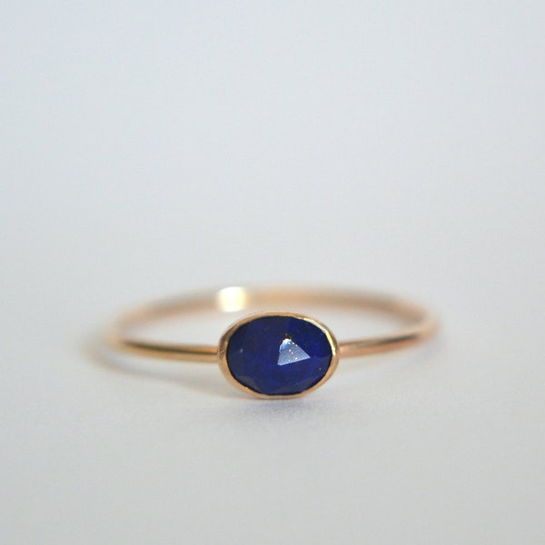 Gold Oval Lapis Lazuli Ring, 14k Gold Lapis Lazuli Oval Ring, Gold Lapis Lazuli Ring, Lapis Lazuli Ring Gold, Dainty Lapis Ring, Silver Ring