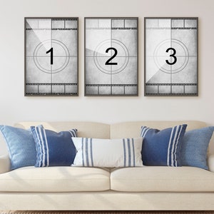 Movie Countdown Wall Art 24x36 Large Prints for Movie Room Decor Home Theater and Media Room