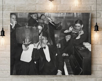 Prohibition photo, impression d'art mural de bar, photo rétro en noir et blanc, art d'interdiction de bar à la maison, photo vintage noir et blanc