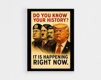 Aucune affiche de protestation contre les dictateurs, panneau de protestation de style vintage, art mural anti-autoritaire, impression politique, panneau de protestation pour la démocratie