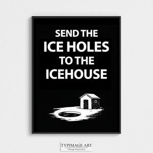 Affiche de protestation contre le verglas, trous dans la glace, déglaçage, panneau de protestation pour la démocratie, envoi de trous dans la glace à la glacière