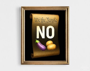 Affiche de protestation We the People, art mural politique drôle, impression constitution satirique, SANS DICTATEURS, art de la déclaration de la démocratie et de la liberté