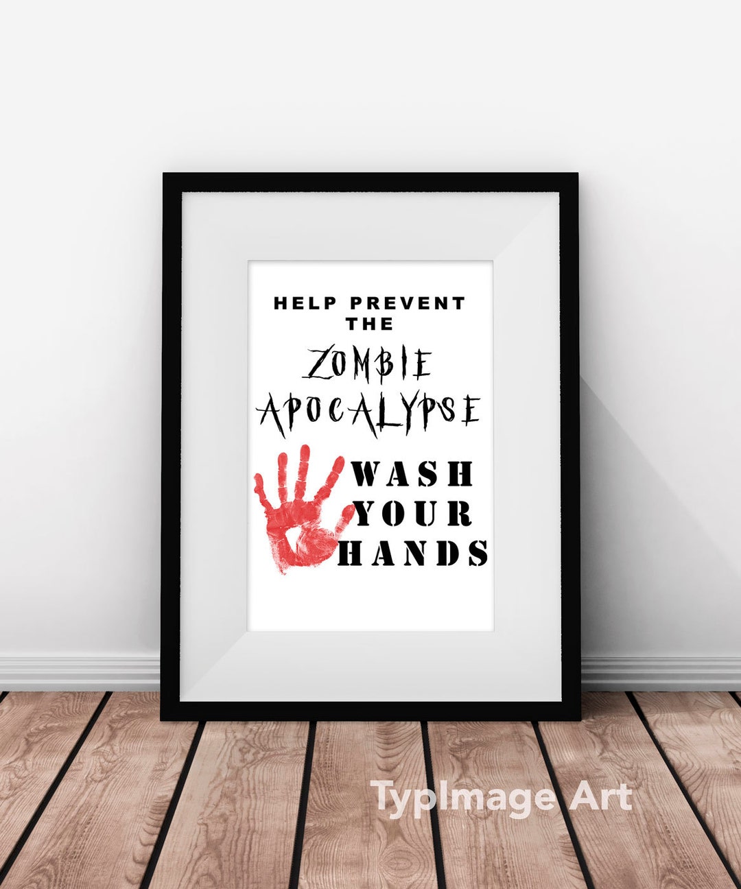 Printable Wall Art Zombie Wall Art Zombie Gift Bathroom Decor Bathroom