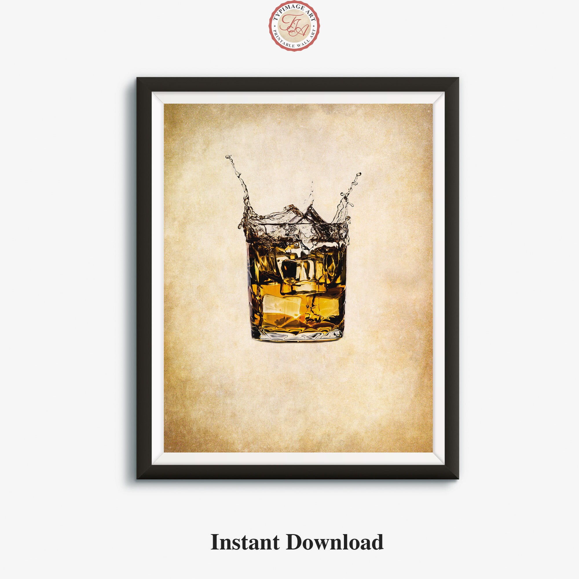 Whiskey Patent Print Set Bar and Pub Decor Printable Art - Etsy