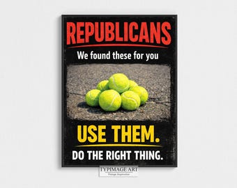 Affiche de protestation exhortant les républicains à être courageux, panneau de protestation de style vintage, impression politique, panneau de protestation pour la démocratie