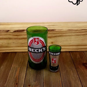Handcrafted Beer Bottle Glasses and Shot Glasses - Perfect Gift for Beer Lovers!