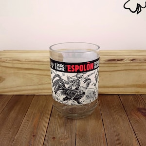 Vase made from 750ml Tequila bottle