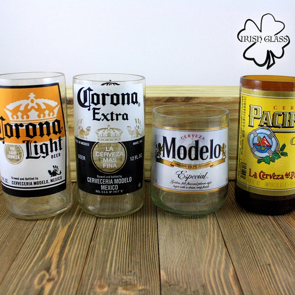 Verres à boire en bouteille de bière fabriqués à partir de bières mexicaines - Corona - Modelo - Pacifico